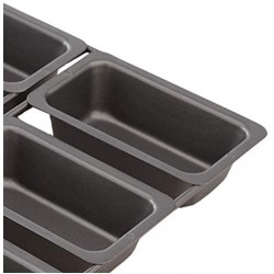 Chicago Metallic Non-Stick Professional Mini Cake Pan, 8 cups, (9 x 3 cm), Gray Color