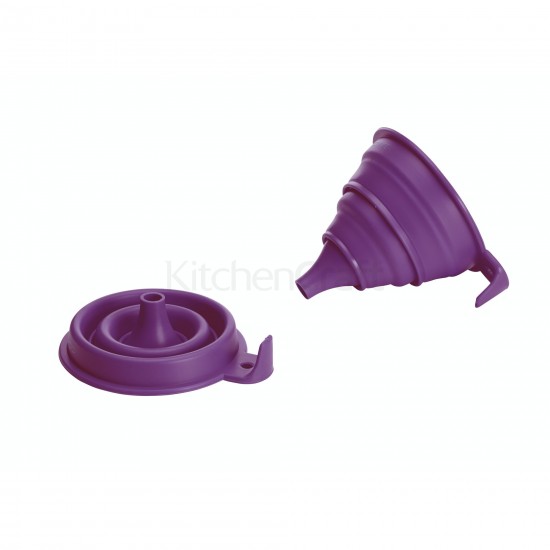 KitchenCraft Colourworks Silicone Funnel Set of 2 Purple