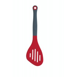 Colourworks Brights Red Long Handled Silicone-Headed Slotted Food Turner