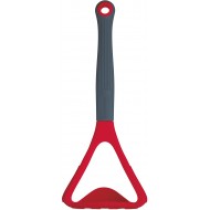 Colourworks Multi Potato Masher with Serving Scoop, Silicone, Cherry, 25 cm