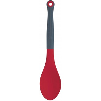 Colourworks Silicone Cooking with Built-in Measuring Spoon, Cherry, 29 cm