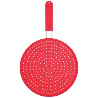 Colourworks Silicone Splatter Screen, Red