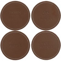 Creative Tops Earlstree & Co Pack Of 4 Faux Leather Coasters
