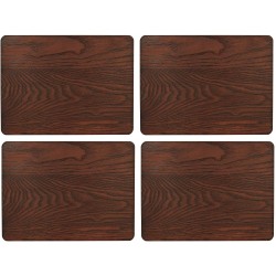 Creative Tops Naturals Pack Of 4 Wooden Placemats Brown
