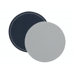 Creative Tops Naturals Premium Pack Of 4 Stitched Edge Faux Leather Coasters Grey
