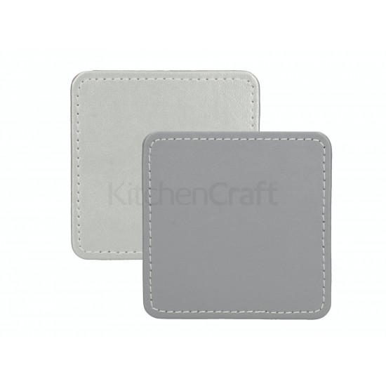 Shop quality Creative Tops Naturals Premium Pack Of 4 Stitched Edge Faux Leather Coasters, Reversible,  Metalic Silver in Kenya from vituzote.com Shop in-store or online and get countrywide delivery!