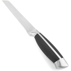 Home Basics Continental Collection 8" Bread Knife, Black