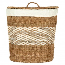 Premier Oval Coastal Seagrass Basket with a Lid 