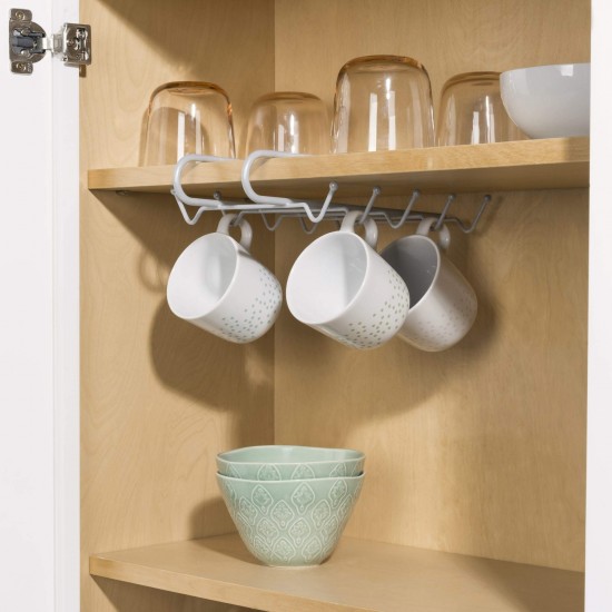 Shop quality Home Basics Under The Shelf Vinyl Coated Steel 6 Hook Mug Rack, Silver in Kenya from vituzote.com Shop in-store or online and get countrywide delivery!