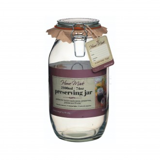 Home Made Glass 2.1 Litre  Air Tight Preserving Jar