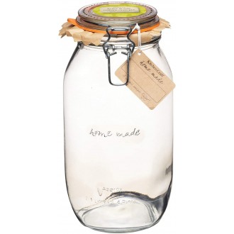 Home Made Glass 2.1 Litre  Air Tight Preserving Jar