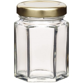 Home Made Hexagonal Jar with Twist-off Lid, (55ml)