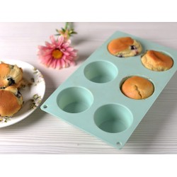 Katie Alice 6-Hole Light Green Silicone Muffin Cake Mould Tray