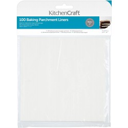Kitchen Craft  18cm Non-Stick Greaseproof Baking Parchment Paper- Square (Pack of 100)