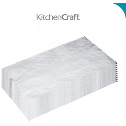 Kitchen Craft Fat Absorbing Grill Pads  / Oven Tin Liners,  (14" x 8") - Silver - ( Pack of 10)