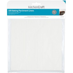 Kitchen Craft Non-Stick 20cm Greaseproof Baking Parchment Paper- Square (Pack of 100)