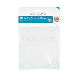 Kitchen Craft Round 15cm Greaseproof Siliconised Baking Parchment Papers ( Pack of 100)