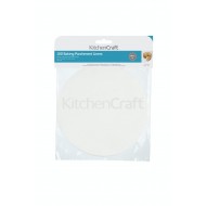 Kitchen Craft Round 20cm Greaseproof Siliconised Baking Parchment Papers (Pack of 100)