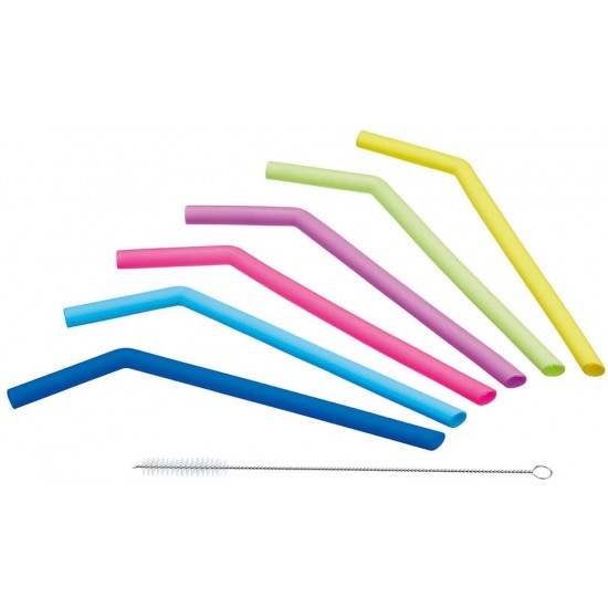 Kitchen Craft Set of Six Silicone Reusable Straws with Cleaning Brush, KCSILSTRAW7PC Shop quality Kitchen Craft Set of Six Silicone Reusable Straws with Cleaning Brush in Kenya from vituzote.com Shop in-store or online and get countrywide delivery!