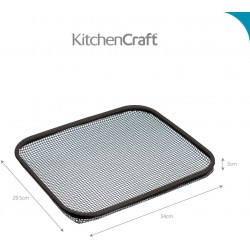 Kitchen Craft Wire Mesh Crisper Baking Tray, Black, 34 x 29.5 cm