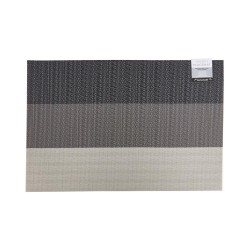 Kitchen Craft Woven Grey Stripes Reversible Placemat