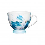 KitchenCraft China Painted Floral Footed Mug, 400ml