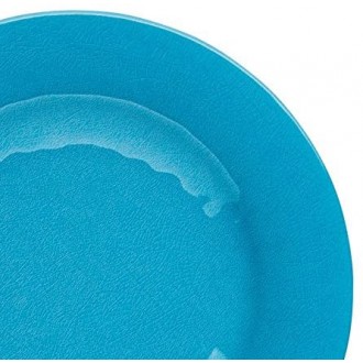 KitchenCraft "We Love Summer" Ceramic-Style Melamine Dinner Plate - Blue