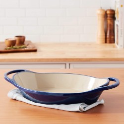 Lodge Oval Casserole, 1.8 Liter, Blue