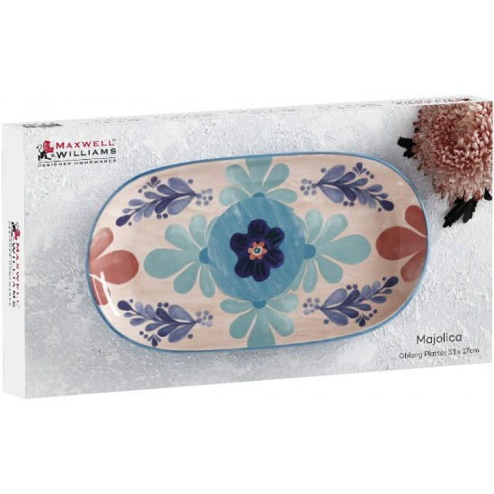 Shop quality Maxwell & Williams Majolica Serving Platter with Floral Design in Gift Box, Oblong, Ceramic, Peach in Kenya from vituzote.com Shop in-store or online and get countrywide delivery!