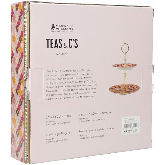 Shop quality Maxwell & Williams Teas & C’s Kasbah Cake Stand in Gift Box, Porcelain, Rose, 2 Tiers in Kenya from vituzote.com Shop in-store or online and get countrywide delivery!