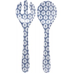 Mikasa Drift Melamine Salad Servers, Fork and Spoon Set