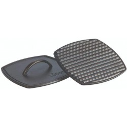 Lodge Cast Iron Square Ribbed Panini Press, 8.25-inch