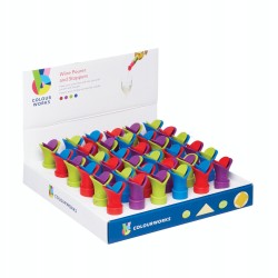 Colourworks Wine Pourers & Stopper - Assorted Colors