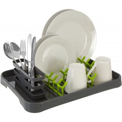 Premier Dish Drainer - Grey/Lime Green