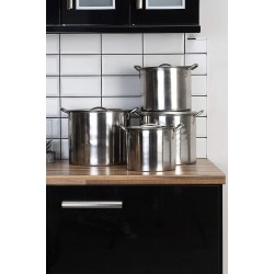 Premier Housewares Stockpot Set of 4 Stainless Steel Cookware Ovenware