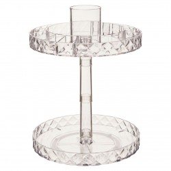 Premier Two Tier Round Rotating Base Cosmetic Organizer 