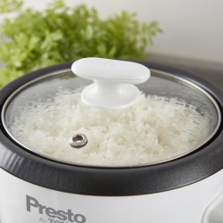 Presto 3 Cup Rice Cooker and Steamer, 350 Watts, White