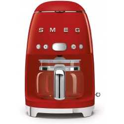 SMEG  50'S Retro Style Drip Filter Coffee Machine, 10 Cup Capacity 1.4 L Tank, Red