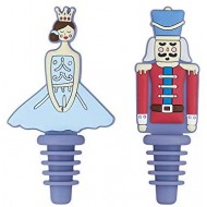 The Nutcracker Collection Christmas Novelty Bottle Stoppers, Silicone, Multi-Colour