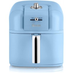 Swan Retro 6 Litre Manual Rapid Air Fryer, Blue