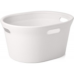Tatay Baobab Laundry Basket, white, 35 litres