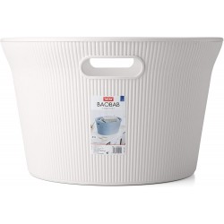 Tatay Baobab Laundry Basket, white, 35 litres