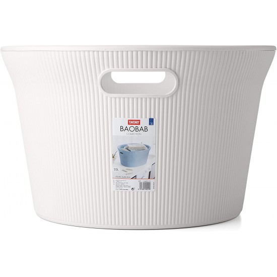Shop quality Tatay Baobab Laundry Basket, white, 35 litres in Kenya from vituzote.com Shop in-store or online and get countrywide delivery!