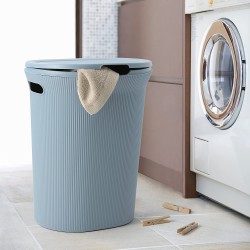 Tatay Laundry Basket with lid, Misty Blue