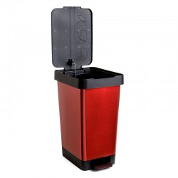 Tatay Pedal Dustbin Smart Red, 25 litres