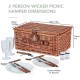 Tower Heritage 2 Person Wicker Picnic Hamper Basket Tower Heritage 2 Person Wicker Picnic Hamper Basket