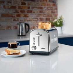 Tower Infinity 2 Slice Stainless Steel Toaster