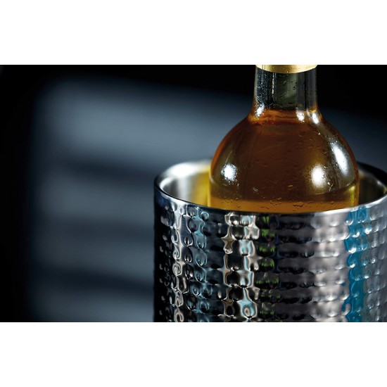 Shop quality BarCraft Double-Walled Stainless Steel Wine Bottle Cooler, 12 x 20 cm (4.5" x 8") - Hammered Finish in Kenya from vituzote.com Shop in-store or get countrywide delivery!