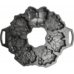 Lodge Cast Iron Holiday Wreath Baking Pan, 14.69 inch