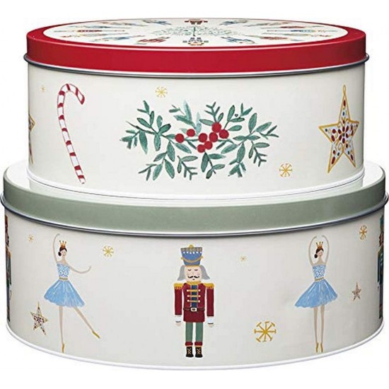 The Nutcracker Collection Christmas Cake Storage Tins, Stainless Steel, Multi-Colour, Set of 2, KCXMCAKETIN2PC Shop quality The Nutcracker Collection Christmas Cake Storage Tins, Stainless Steel, Multi-Colour, Set of 2 in Kenya from vituzote.com Shop in-store or online and get countrywide delivery!